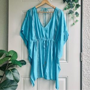 NWOT Venus L Teal Swim Coverup Kaftan